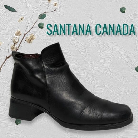 SANTANA CANADA Waterproof Block Heel Ankle Boots - Picture 1 of 9